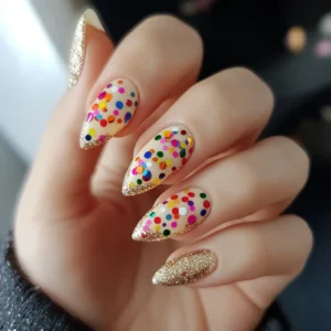 Birthday Confetti Nails