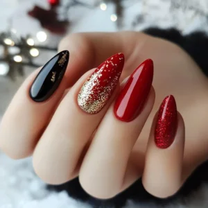 Birthday Red Nails