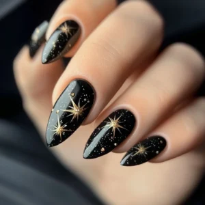 Black Birthday Nails Ideas