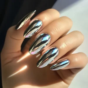 Chrome Birthday Nails
