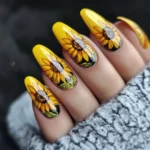 Sunflower Nail Designs