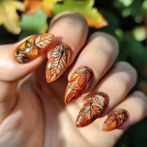 Fall birthday nails
