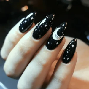 Moon and Star Gothic Nails