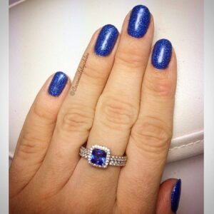 Sapphire Glitter Bomb Nails