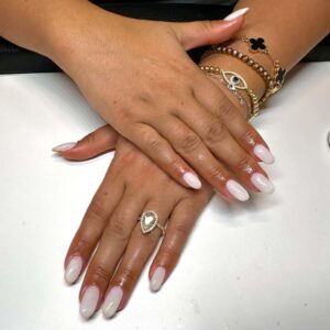Classic Glossy White nails