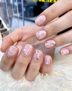 Marble short Nails